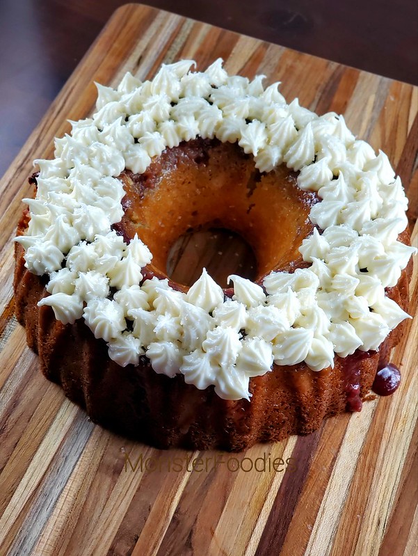 White Chocolate Raspberry Bundt Cake
