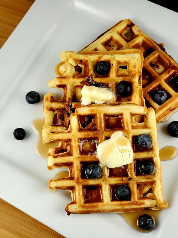 Banana Blueberry Waffles