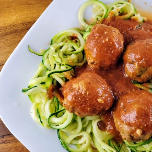 Turkey Meatballs with Zoodles