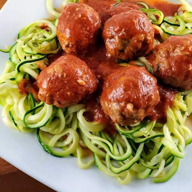 Turkey Meatballs with Zoodles